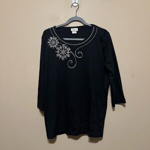 Distinct Beaded Christmas Top
